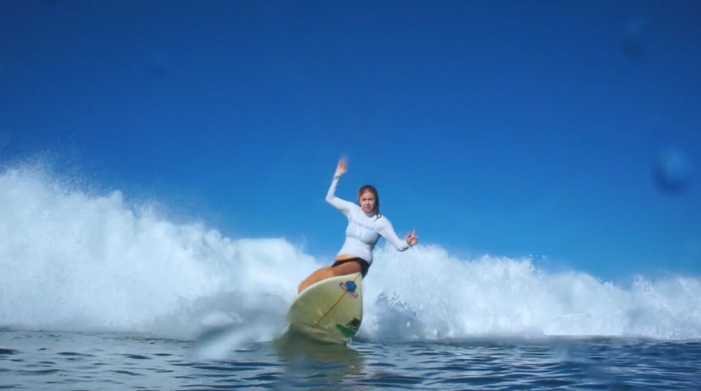 Arlene Maltman surfing