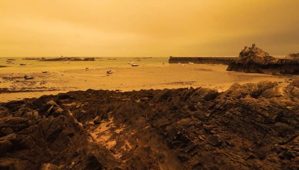 Landschaft in Jersey nach einem Sturm