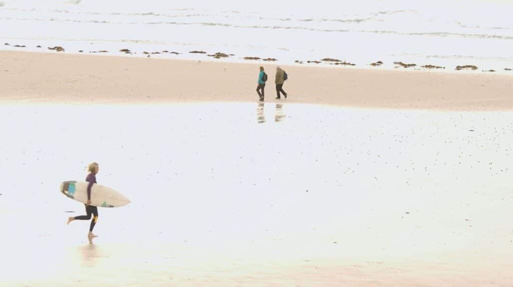 On the beach in Jersey