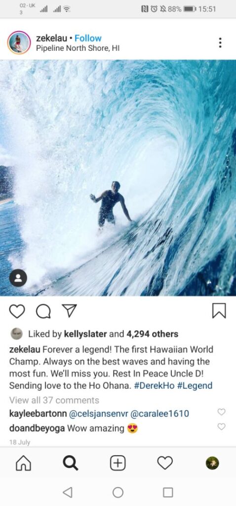 Instagram post by Ezekiel Lau about Derek Ho