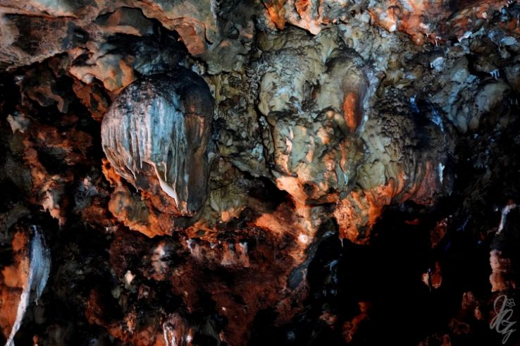 Stalactites in a cave