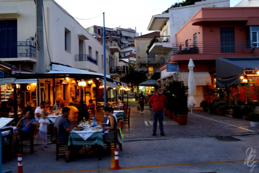 Restaurants at the harbour of Poros