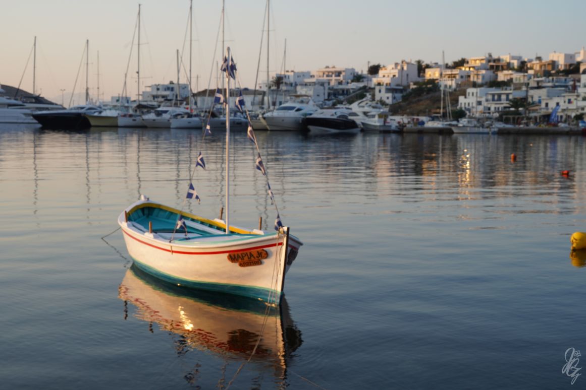 Fishing boat at the marina in Serifos
