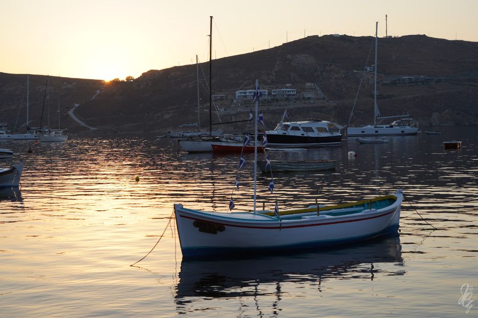 Fishing boat at the marina in Serifos