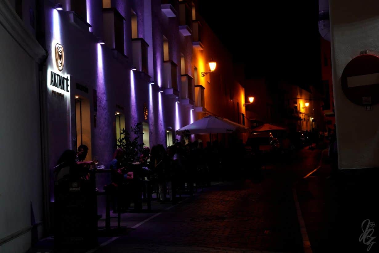 A bar in Conil de la Frontera at night