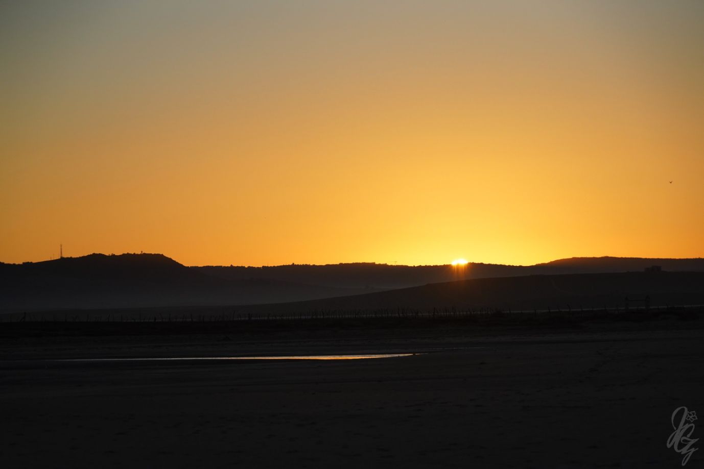 Sunrise from the beach in Conil de la Frontera