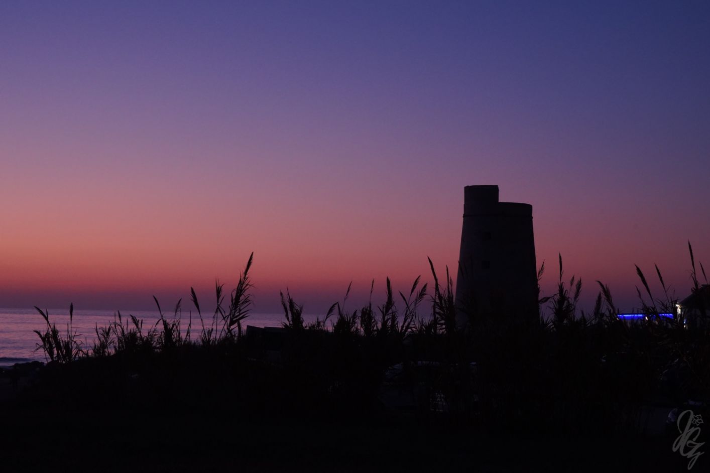 Coastal Tower in El Palmar at sunset