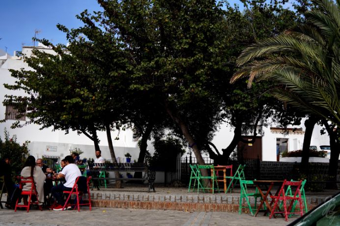 The square in front of the Tapas bar in Vejer de la Frontera