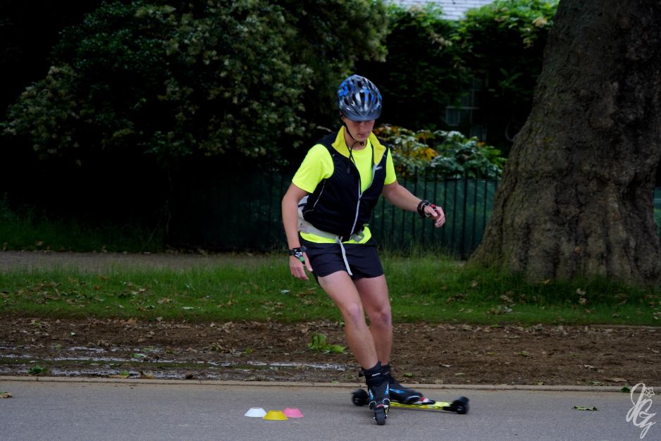 Rollerskiing in Hyde Park, London