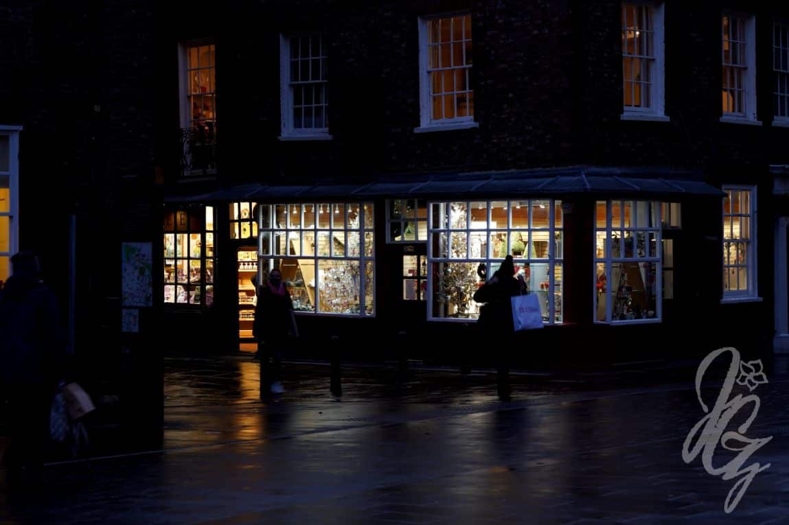 House at Minster Square in York at night
