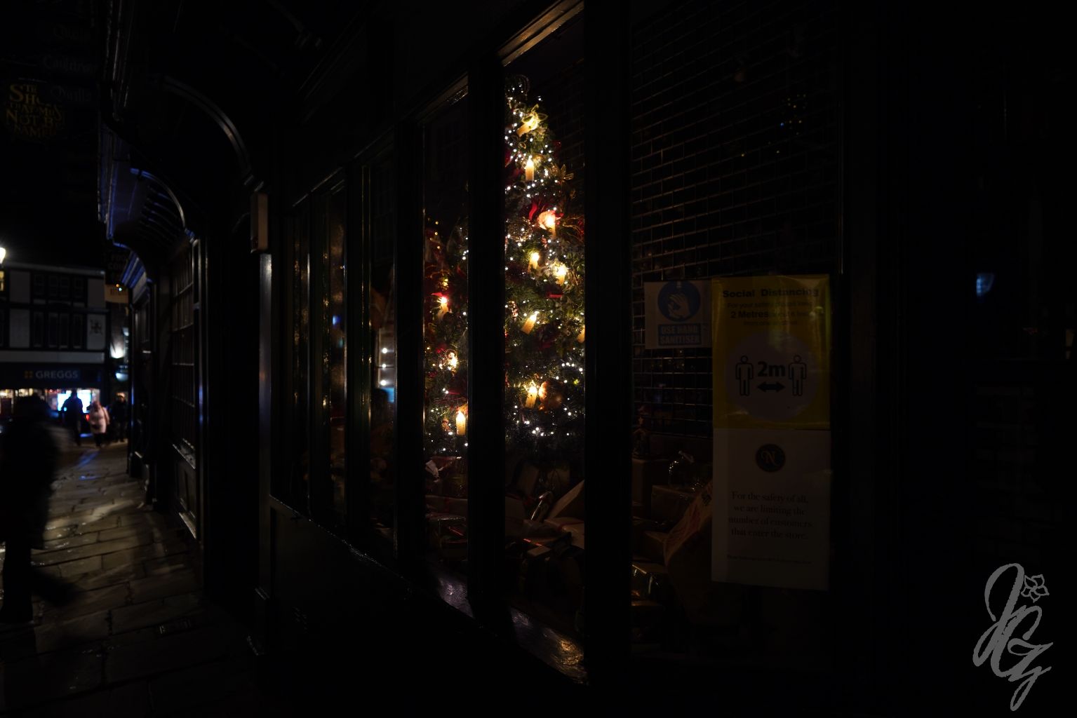 The Shambles in York at night
