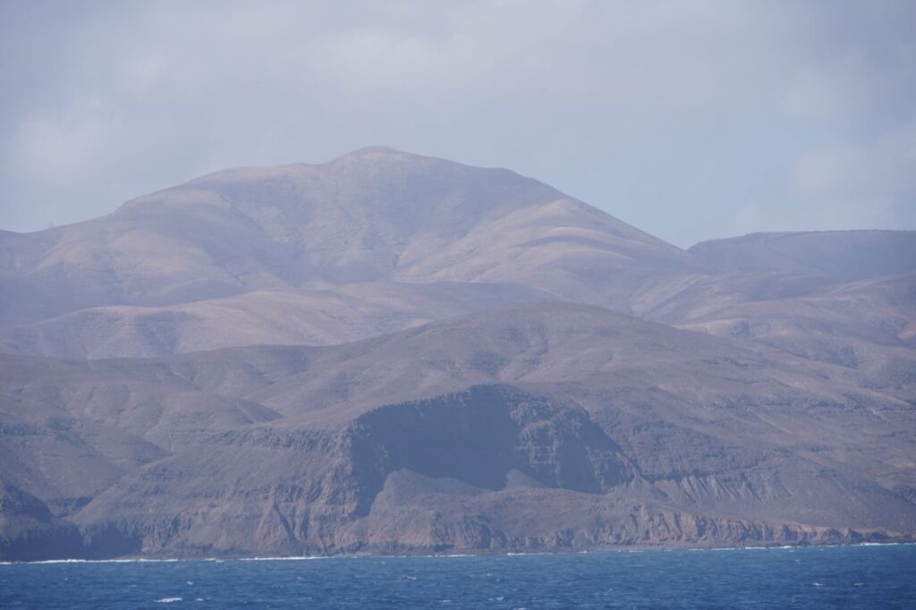 View from the ferry towards Fuerteventura