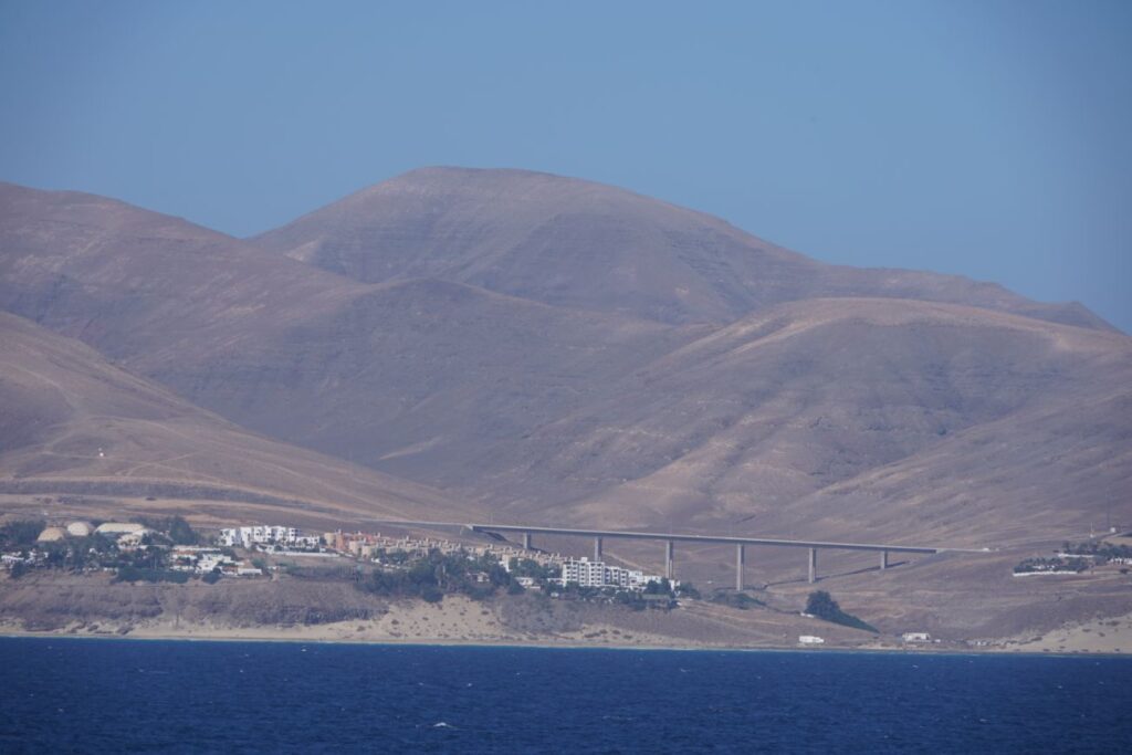 View from the ferry towards Fuerteventura