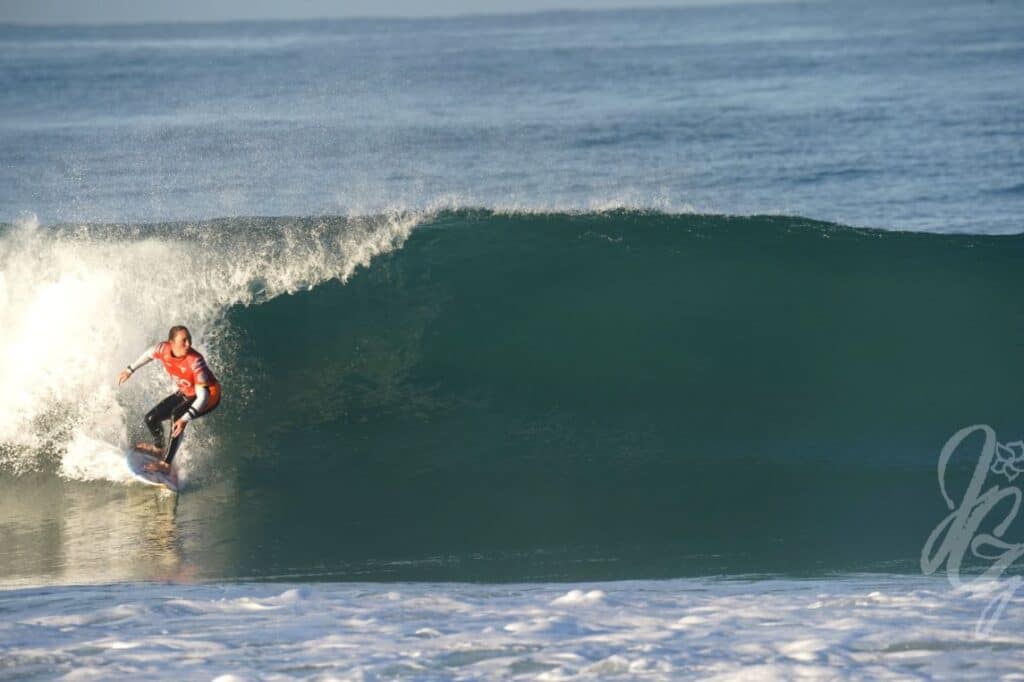 Carissa Moore at the Meo Pro Portugal 2022 at Supertubos in Peniche