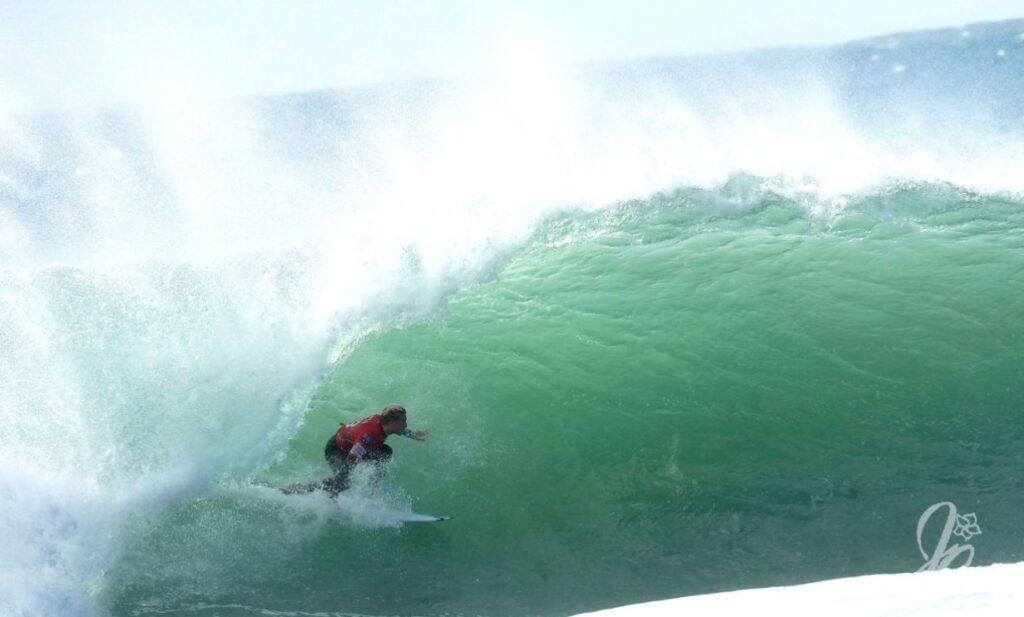 Ethan Ewing at the Meo Pro Portugal 2022 at Supertubos in Peniche