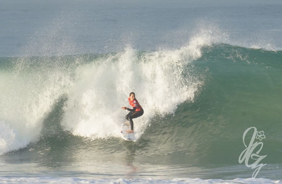 Johanne Defay at the Meo Pro Portugal 2022 at Supertubos in Peniche