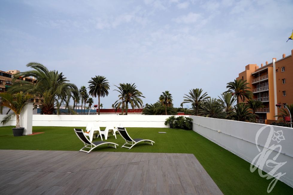Terrace at The Roof coliving in Las Palmas