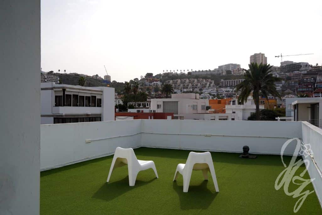 Terrace at The Roof coliving in Las Palmas