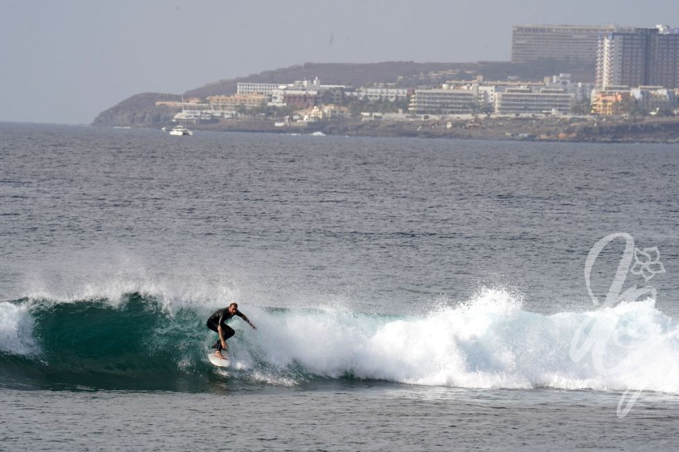 Surfer in Playa de las Americas in Tenerife