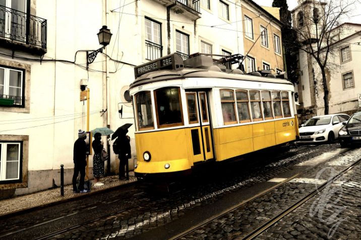 Cable car in Lisbon