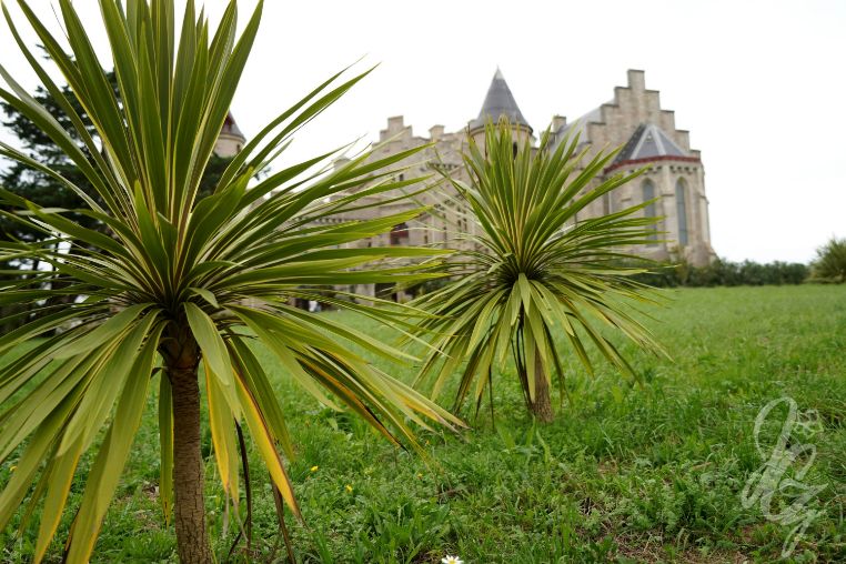 Abbadie Castle overlooking Hendaye beach