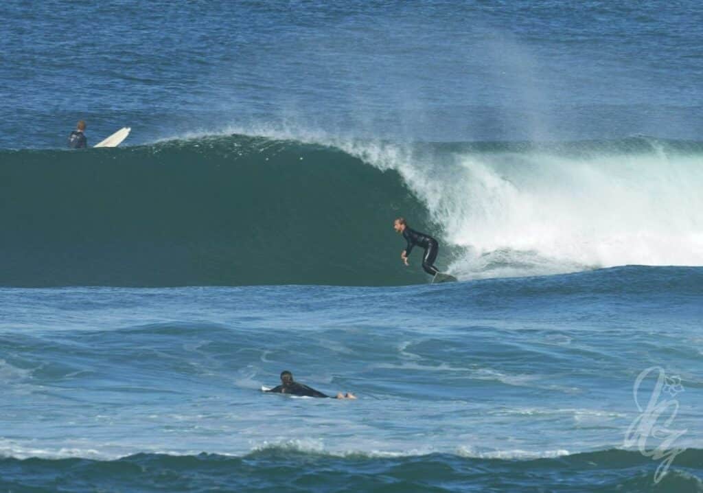 Surfers at Les Culs Nus in Hossegor