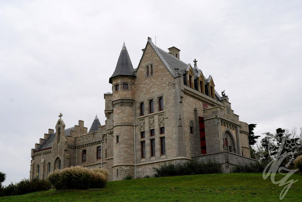 Abbadie Castle overlooking Hendaye beach