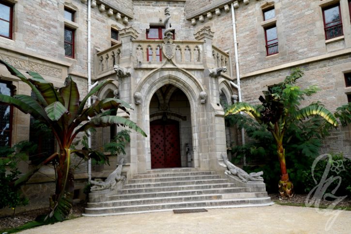 Abbadie Castle overlooking Hendaye beach