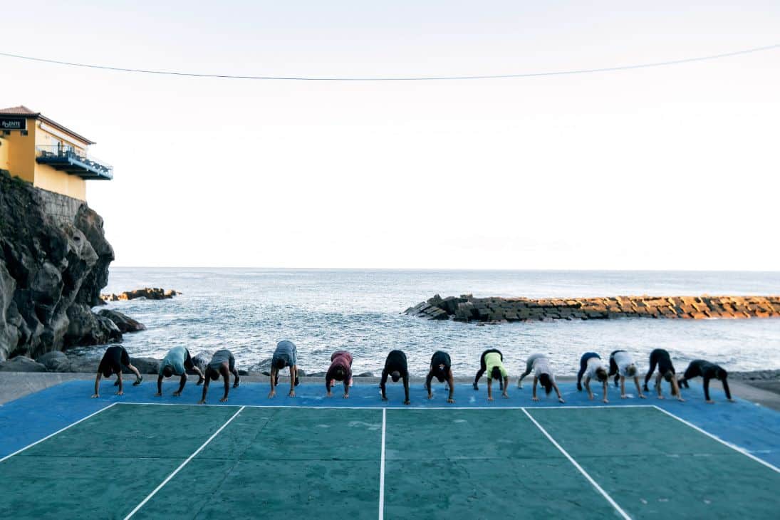Morning workouts by the beach in Ponta do Sol