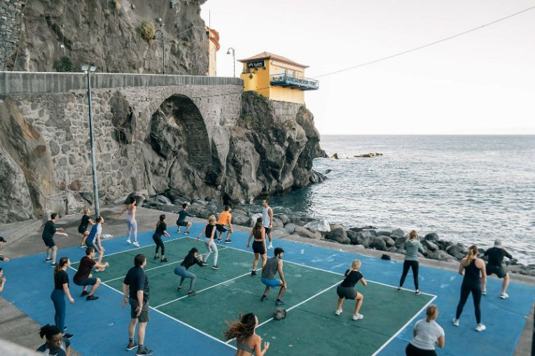 Morning workouts by the beach in Ponta do Sol