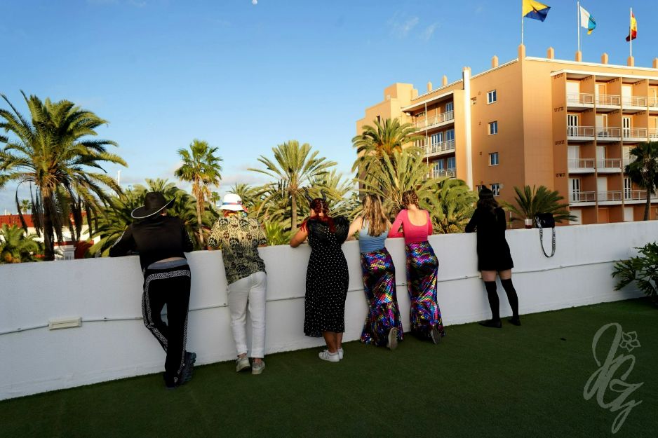 Barbecue at The Roof to watch the Grand Parade at the Carnival in Las Palmas de Gran Canaria