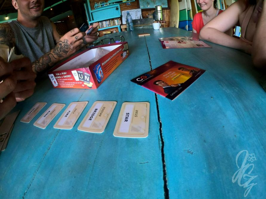 Card games at Surf Expedition in Costa Rica