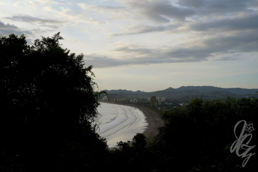 El Miro Viewpoint in Jaco in Costa Rica at sunset