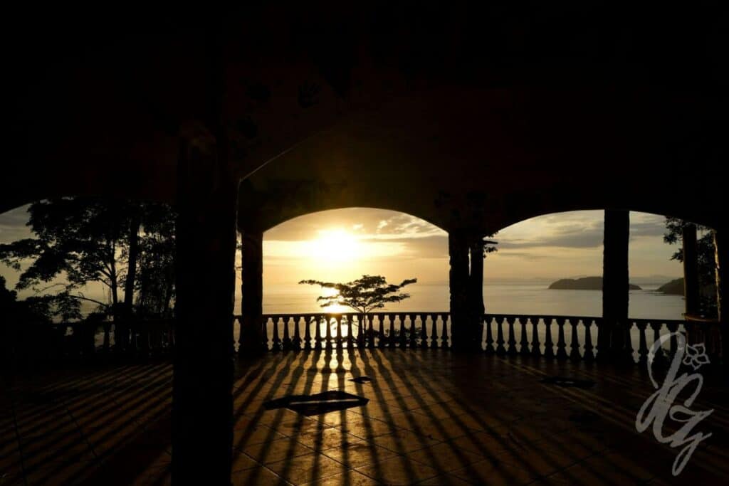 El Miro Viewpoint in Jaco in Costa Rica at sunset