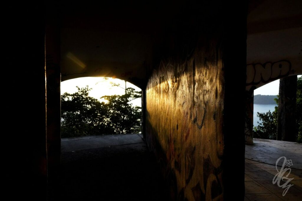 El Miro Viewpoint in Jaco in Costa Rica at sunset
