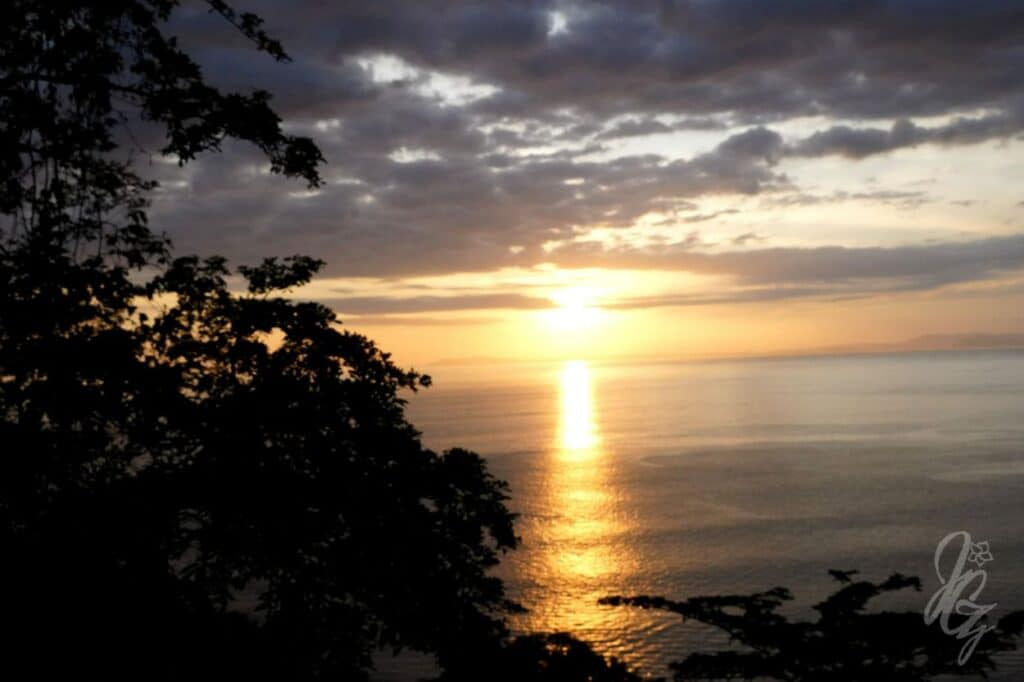 El Miro Viewpoint in Jaco in Costa Rica at sunset