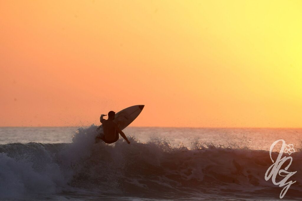 Sunset Surf in Santa Teresa in Costa Rica