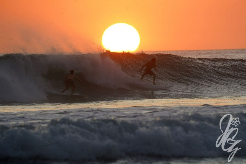 Sunset Surf in Santa Teresa in Costa Rica