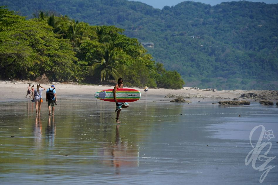 Surfing in Santa Teresa in Costa Rica