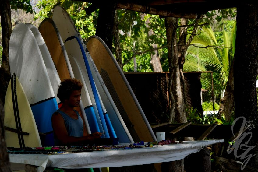 Surfing in Santa Teresa in Costa Rica