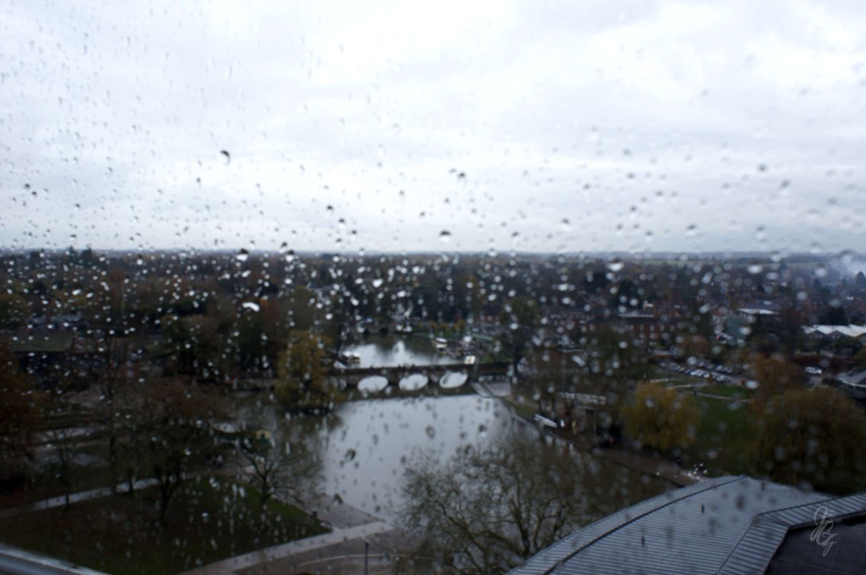View over Stratford-Upon-Avon from the tower at the Royal Shakespeare Company