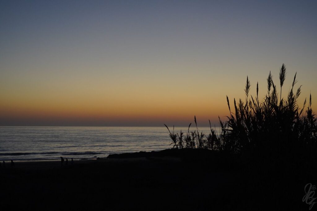 Sunset over the sea at El Palmar