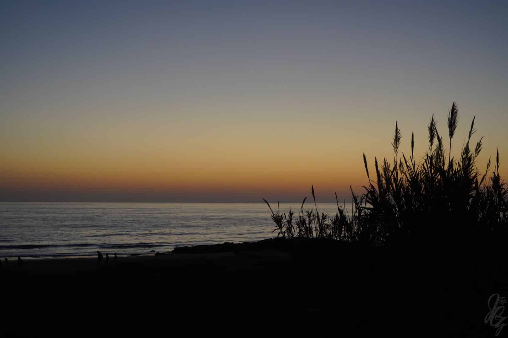 Sunset over the sea at El Palmar