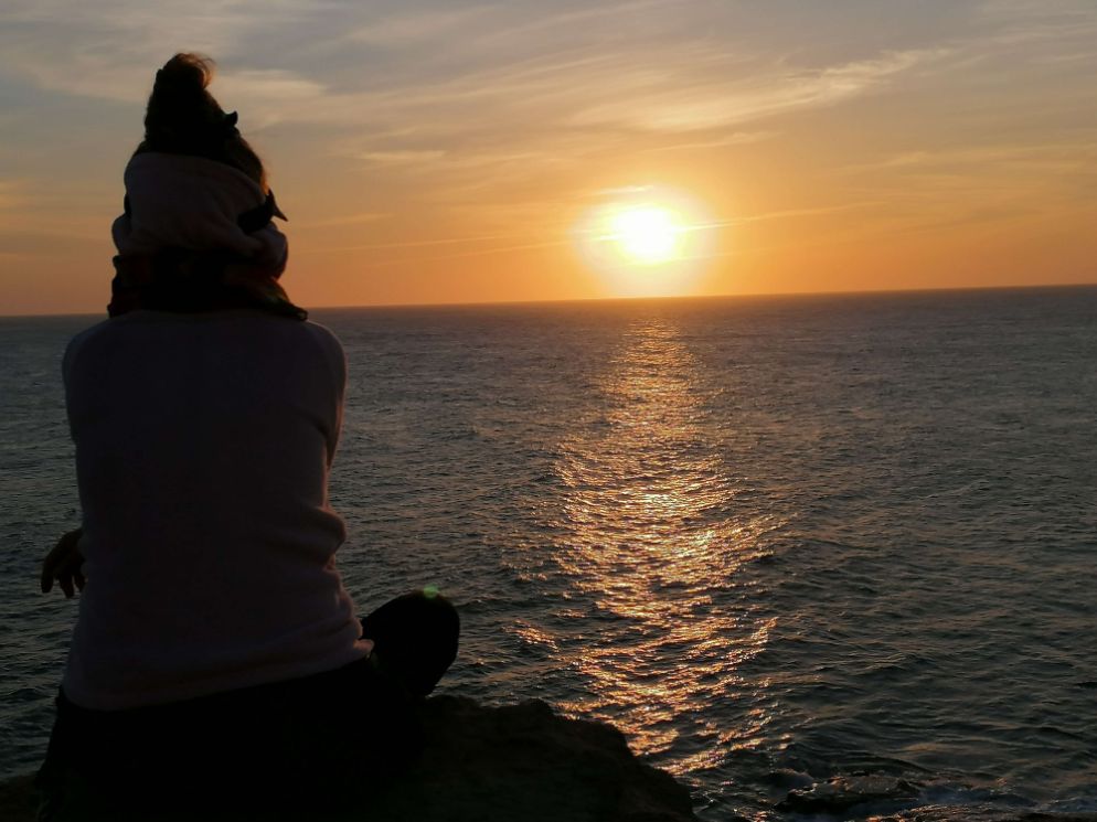 Sunset at Faro Trafalgar in Spain
