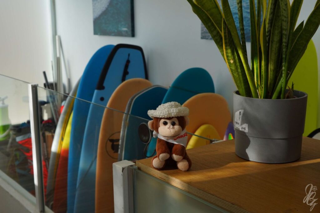 The coworking space at Take Hostel Conil