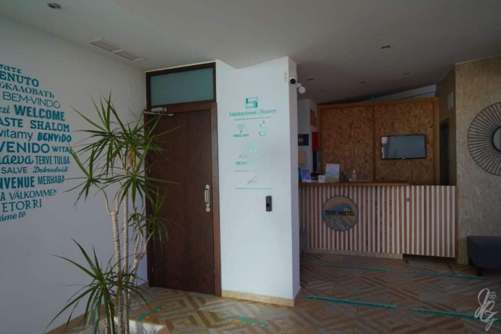 Reception at Take Hostel Conil