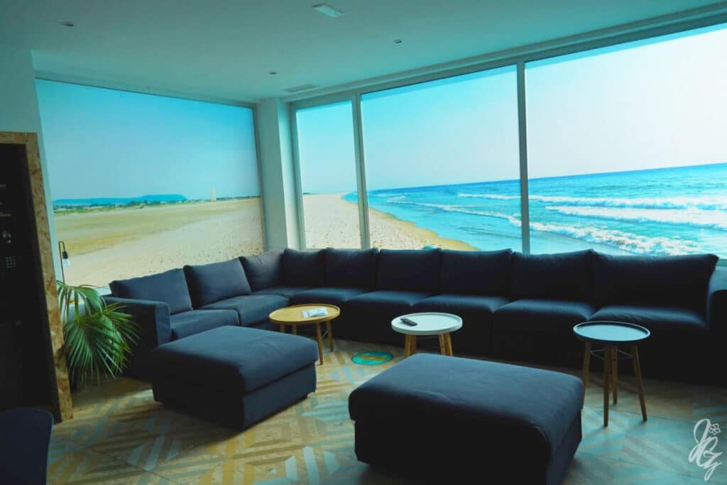 The common room at Take Hostel