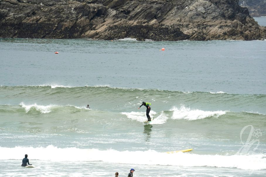 Surfer at Great Western Beach in Newquay