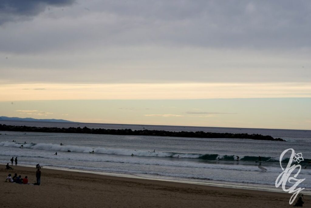 Surfing at La Zorriola in Donostia-San Sebastian