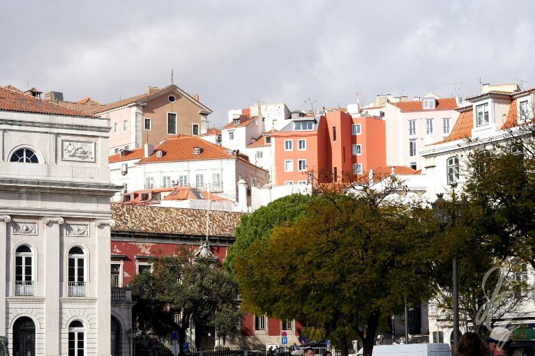 In front of the Sao Domingo Church in Lisbon